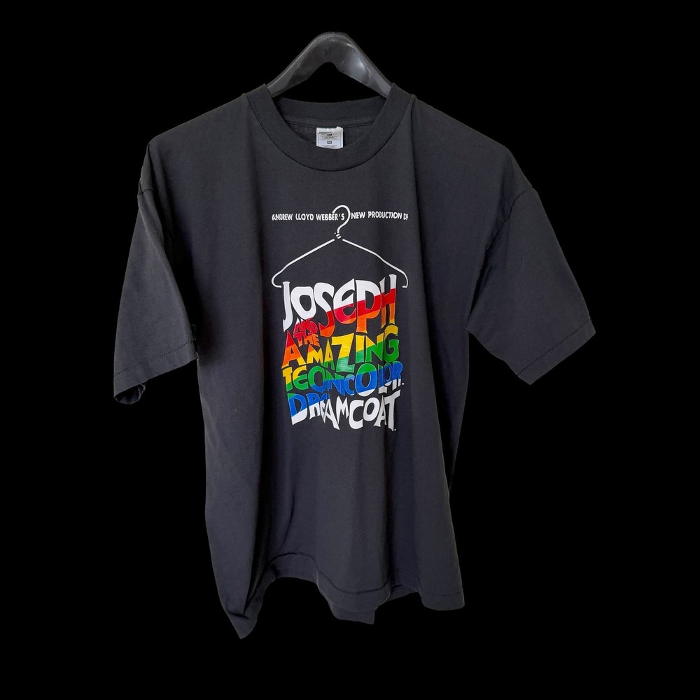 1996 Joseph and the Amazing Technicolor‎ Dreamcoat T-Shirt XL Black 90s
